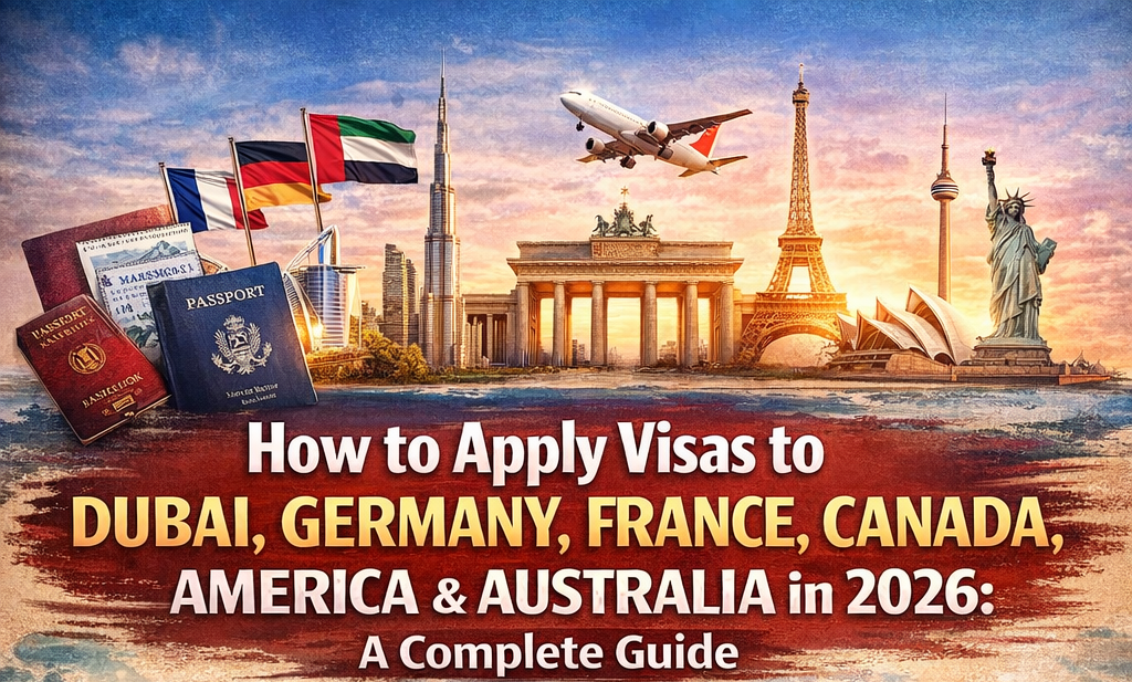 How to Apply Visas to Dubai, Germany, France, Canada, America & Australia in 2026: A Complete Guide